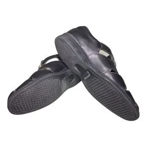 Johnston & Murphy Mens Shoes Black Fisherman Buckle Woven Sandals Sheepskin 9.5M Johnston & Murphy Straps Sandals for Men for sale | eBay main image 4